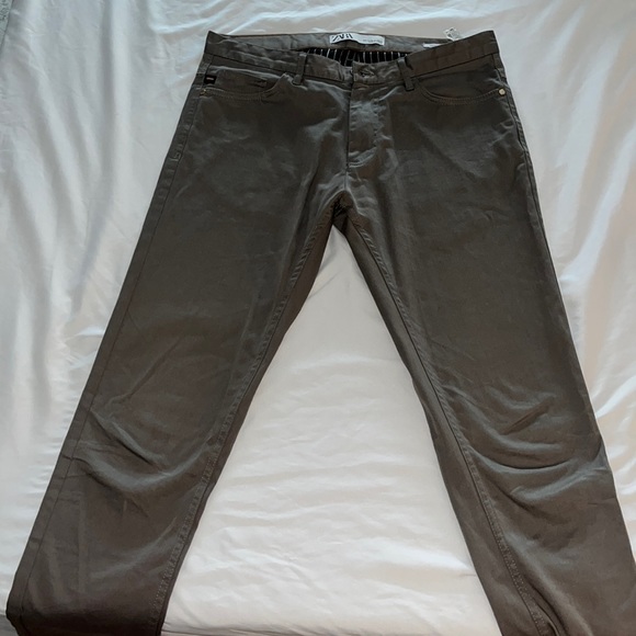 Zara Pants Zara Skinny Fit Mens Grey Pants Size 32 Poshmark